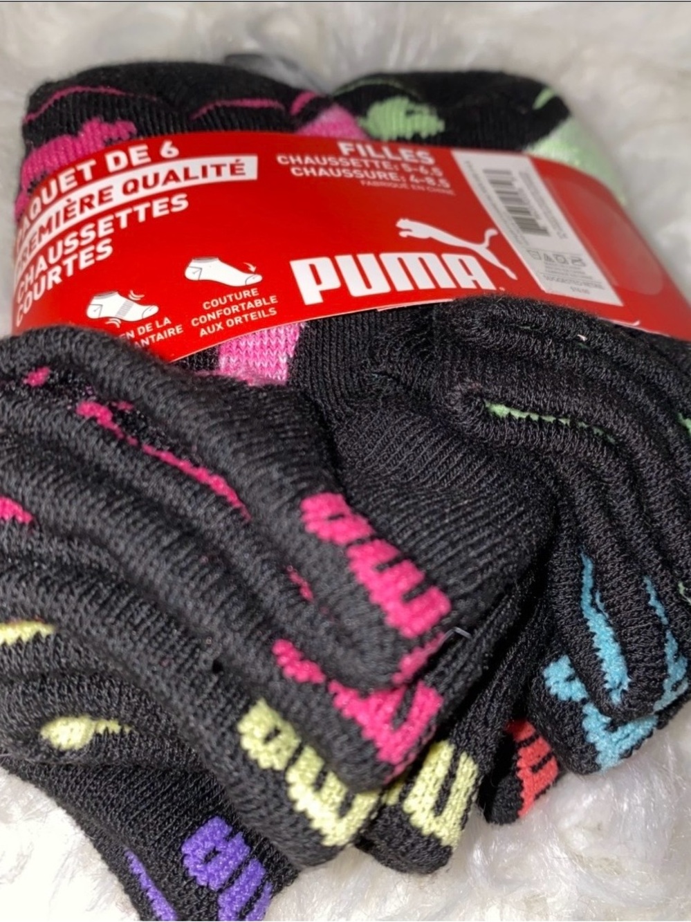 Puma little kids Socks size 5/6.5 New never opened